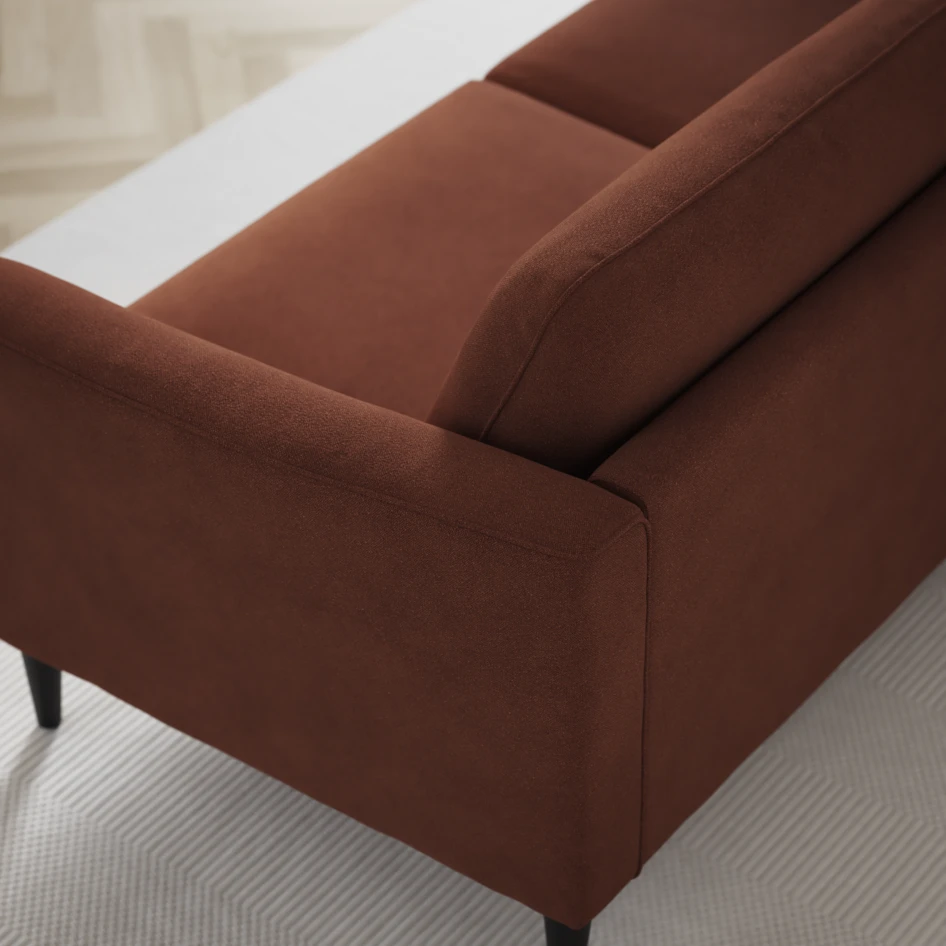 Bridge - 3-sits soffa med schäslong vänster och divan höger - Orange