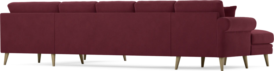 Eden - 3-sits soffa med schäslong vänster och divan höger - Röd