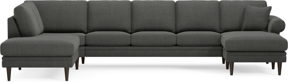 Eden - 3-sits soffa med divan vänster och schäslong höger - Grå