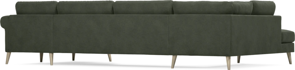 Bridge - 3-sits soffa med divan vänster och schäslong höger - Grön