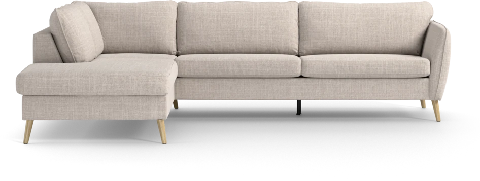 County - 2,5-sits soffa med divan vänster - Beige