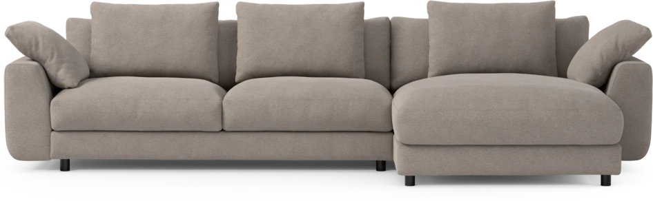 Amie - 3-sits med schäslong höger - Beige