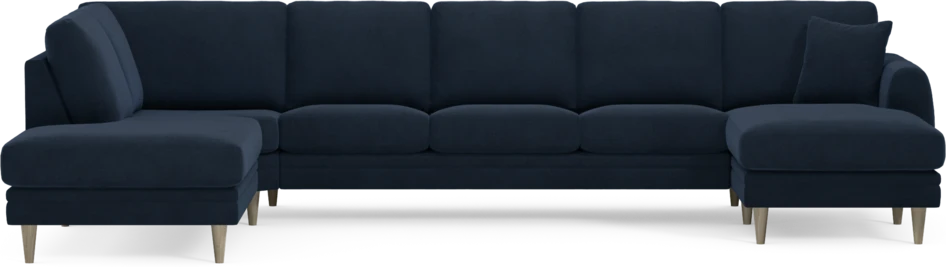 Eden - 3-sits soffa med divan vänster och schäslong höger - Blå