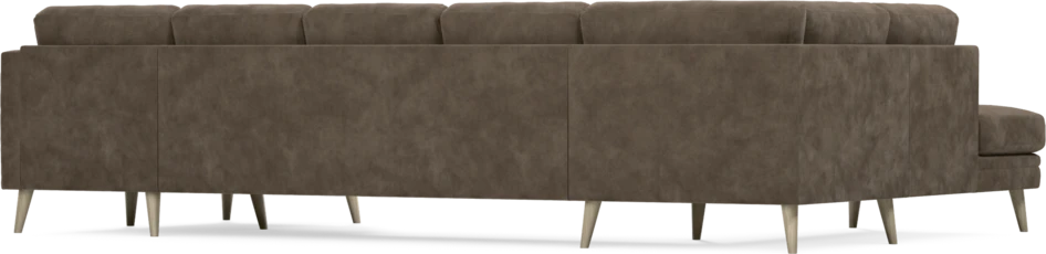Eden - 3-sits soffa med divan vänster och schäslong höger - Brun