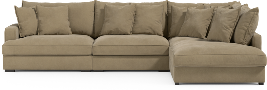 Rossi - 3-sits soffa med divan höger - Beige