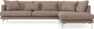 Harper - 3-sits soffa med divan höger - Brun
