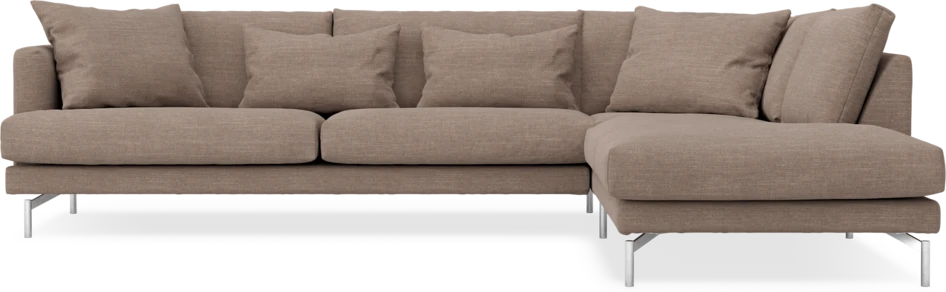 Harper - 3-sits soffa med divan höger - Brun