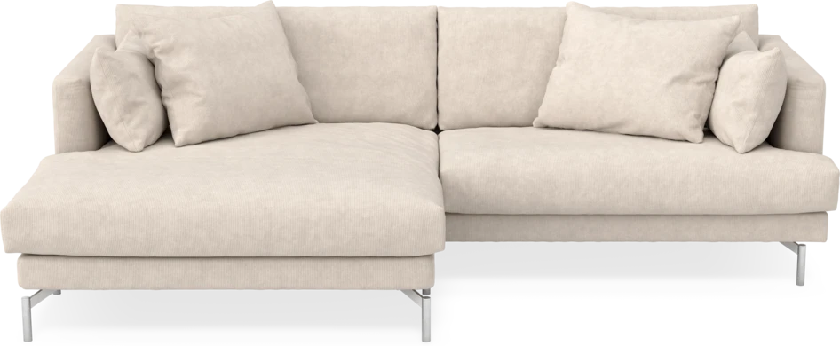 Harper - 4-sits med schäslong XL vänster - Vit