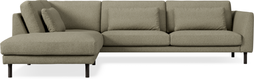 Willow - 3-sits soffa med divan vänster, fast klädsel - Beige
