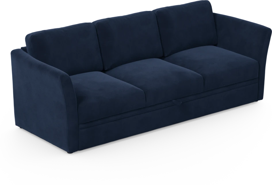 Öland - Bäddsoffa 3-sits, längsbäddad - Blå