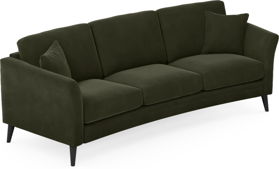 Eden - 3-sits soffa svängd - Grön