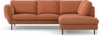 Madison Lux - 2-sits soffa med divan höger - Orange