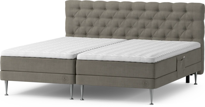 Särö Comfort, Ställbar säng, dubbelsäng med bäddmadrass och Pikerad Låg sänggavel