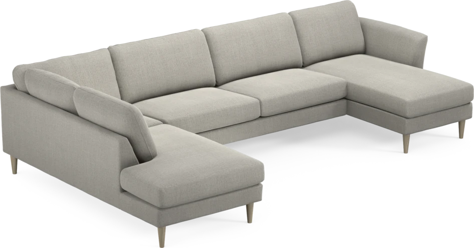 Bridge - 3-sits soffa med divan vänster och schäslong höger - Grå