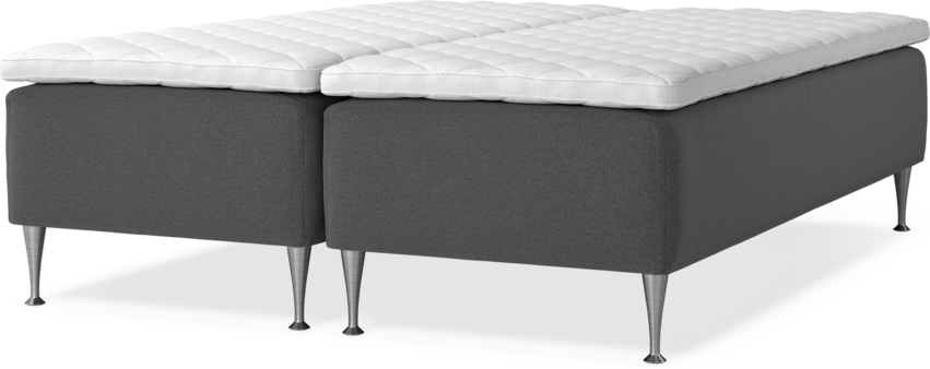 Delux Dream - Ramsäng, dubbelsäng med bäddmadrass - Grå