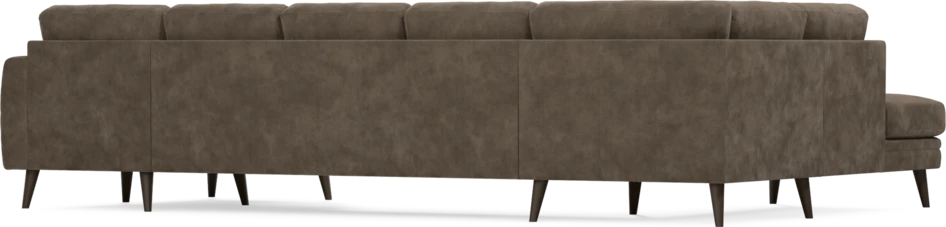 Eden - 3-sits soffa med divan vänster och schäslong höger - Brun