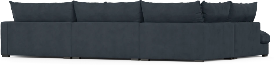 Rossi - 4-sits soffa med divan vänster - Blå