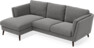 Madison Lux - 2-sits soffa med schäslong vänster - Grå