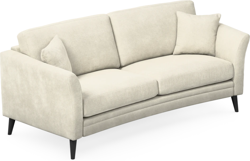 Eden - 2,5-sits soffa svängd - Vit