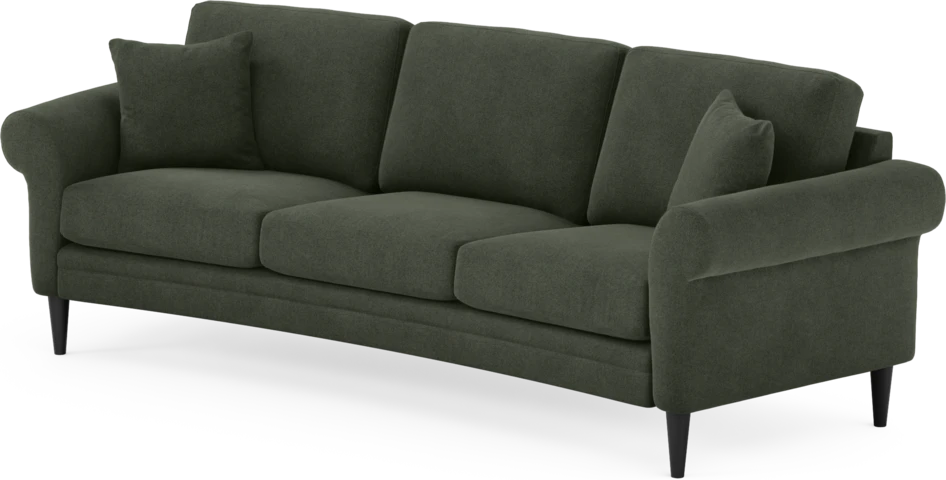 Eden - 3-sits soffa svängd - Grön