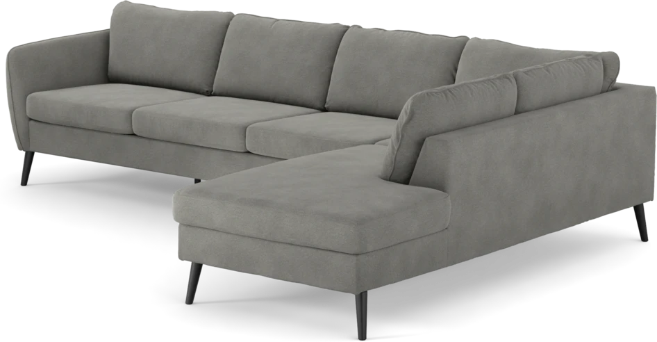 County - 3-sits soffa med divan höger - Grå