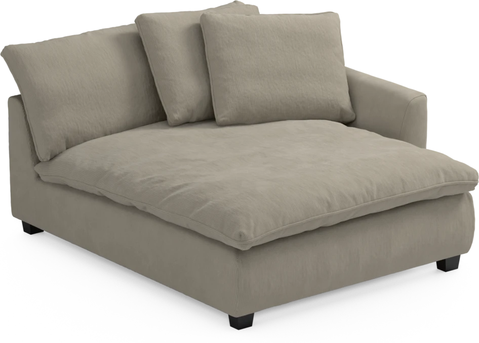 Bellora - Schäslong XL med armstöd höger - Beige