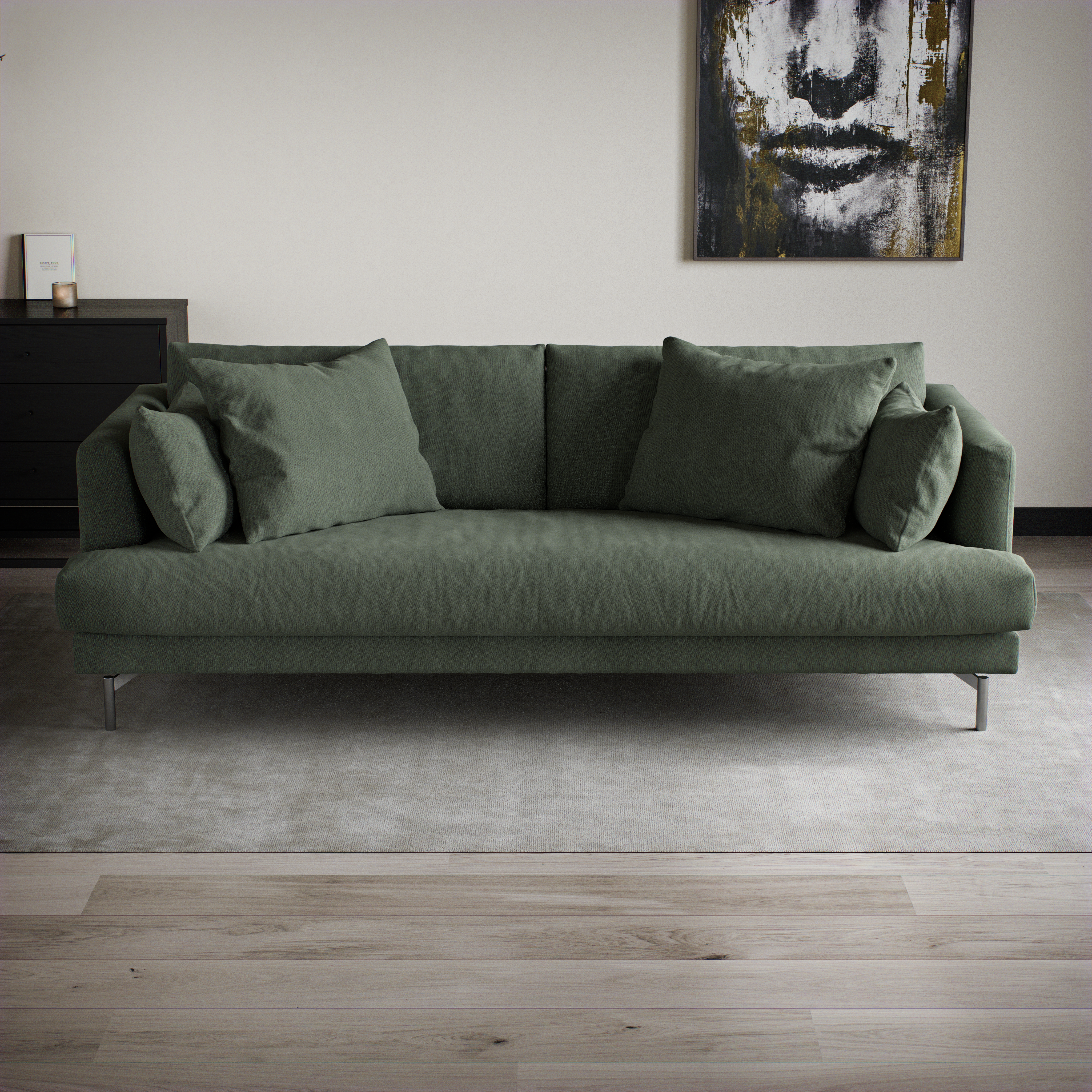 Harper - 3-sits soffa, hel dyna - inspiration