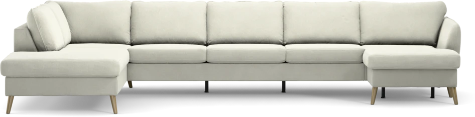 County - 4-sits soffa med divan vänster och schäslong höger - Vit