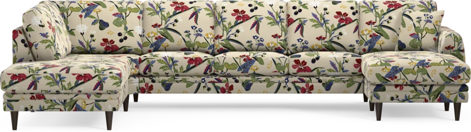 Eden - 3-sits soffa med divan vänster och schäslong höger - Flerfärgad