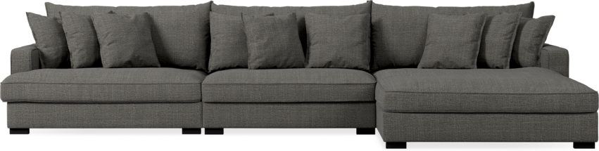 Rossi - 4-sits soffa med schäslong XL höger - Grå