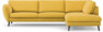 Madison Lux - 3-sits soffa med divan höger - Gul