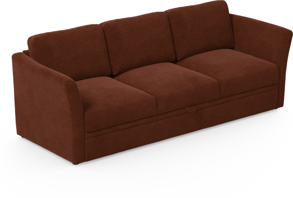 Öland - Bäddsoffa 3-sits, längsbäddad - Orange