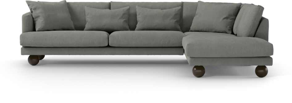 Harper - 3-sits soffa med divan höger - Grå