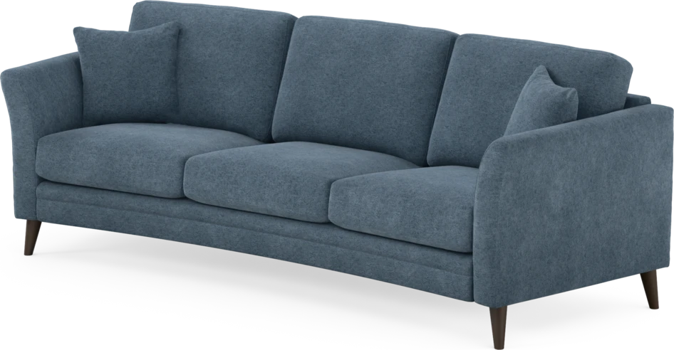 Eden - 3-sits soffa svängd - Blå