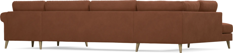 Bridge - 3-sits soffa med divan vänster och schäslong höger - Orange