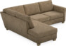 Friday - 2,5-sits soffa med divan vänster - Brun
