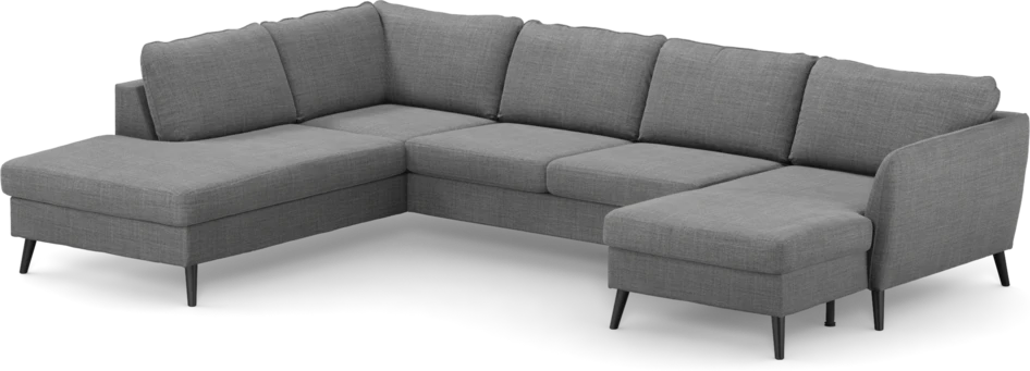 County - 3-sits soffa med divan vänster och schäslong höger - Grå