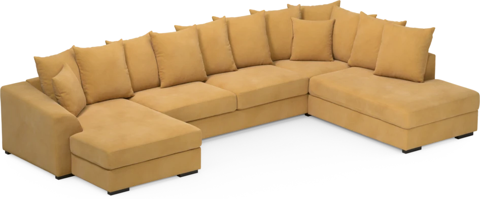 Town - 3-sits soffa med divan höger och schäslong vänster - Gul