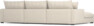 Rossi - 3-sits soffa med schäslong vänster - Beige