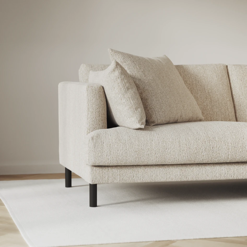Harper - 3-sits soffa, hel dyna - Beige