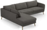 County - 2,5-sits soffa med divan vänster - Brun