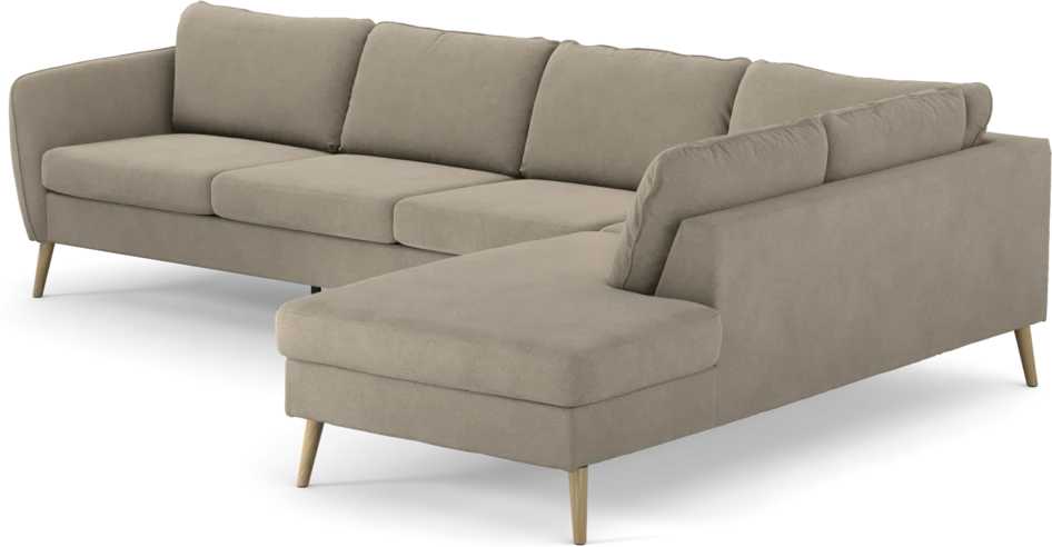 County - 3-sits soffa med divan höger - Beige