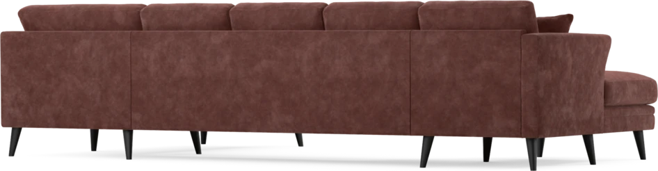 Eden - 3-sits soffa med schäslong vänster och divan höger - Röd