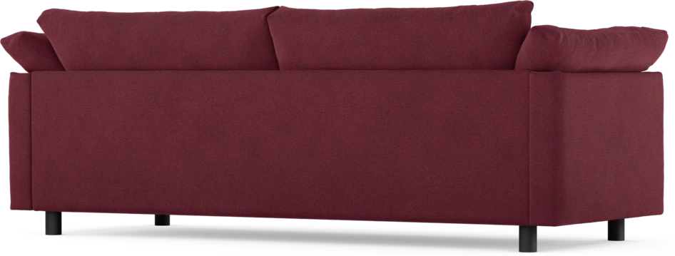 Cherrie - 3-sits soffa, hel dyna, fast klädsel - Röd