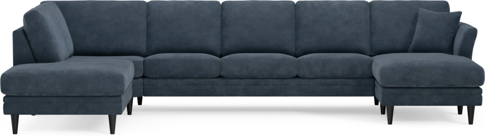 Eden - 3-sits soffa med divan vänster och schäslong höger - Blå
