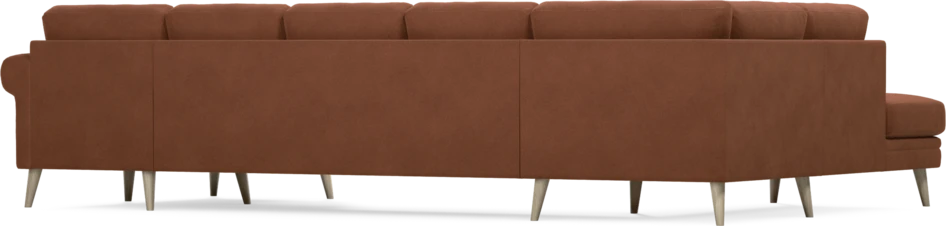 Eden - 3-sits soffa med divan vänster och schäslong höger - Orange