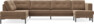 Rio - 4-sits soffa med divan vänster och schäslong höger - Beige