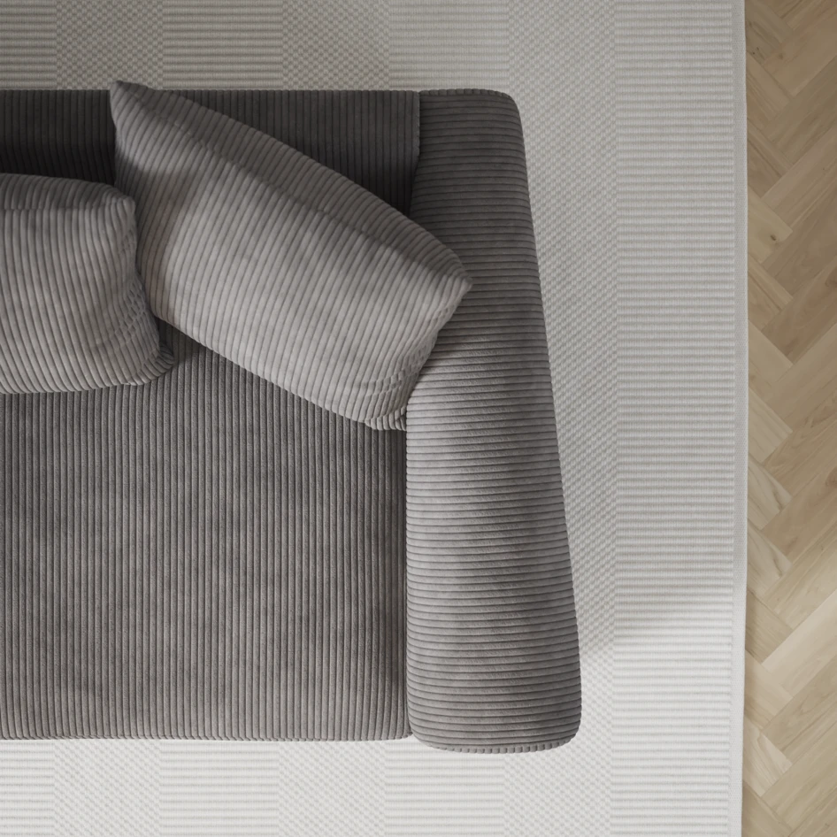 Town - 3-sits soffa med divan höger och schäslong vänster - Grå