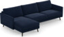 Madison Lux - 3-sits soffa med schäslong vänster - Blå