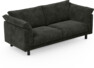 Cherrie - 2,5-sits soffa, fast klädsel - Svart